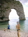 Bernard aprs avoir nag autour de Durdle door